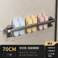 Bathroom punch-free suction cup slipper rack bathroom toilet wall-mounted storage rack behind the door slipper drain storage handy gadget