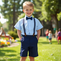 Children's clothing boys summer suit k-style new style children's summer short-sleeved western style children's clothes thin style popular trendy