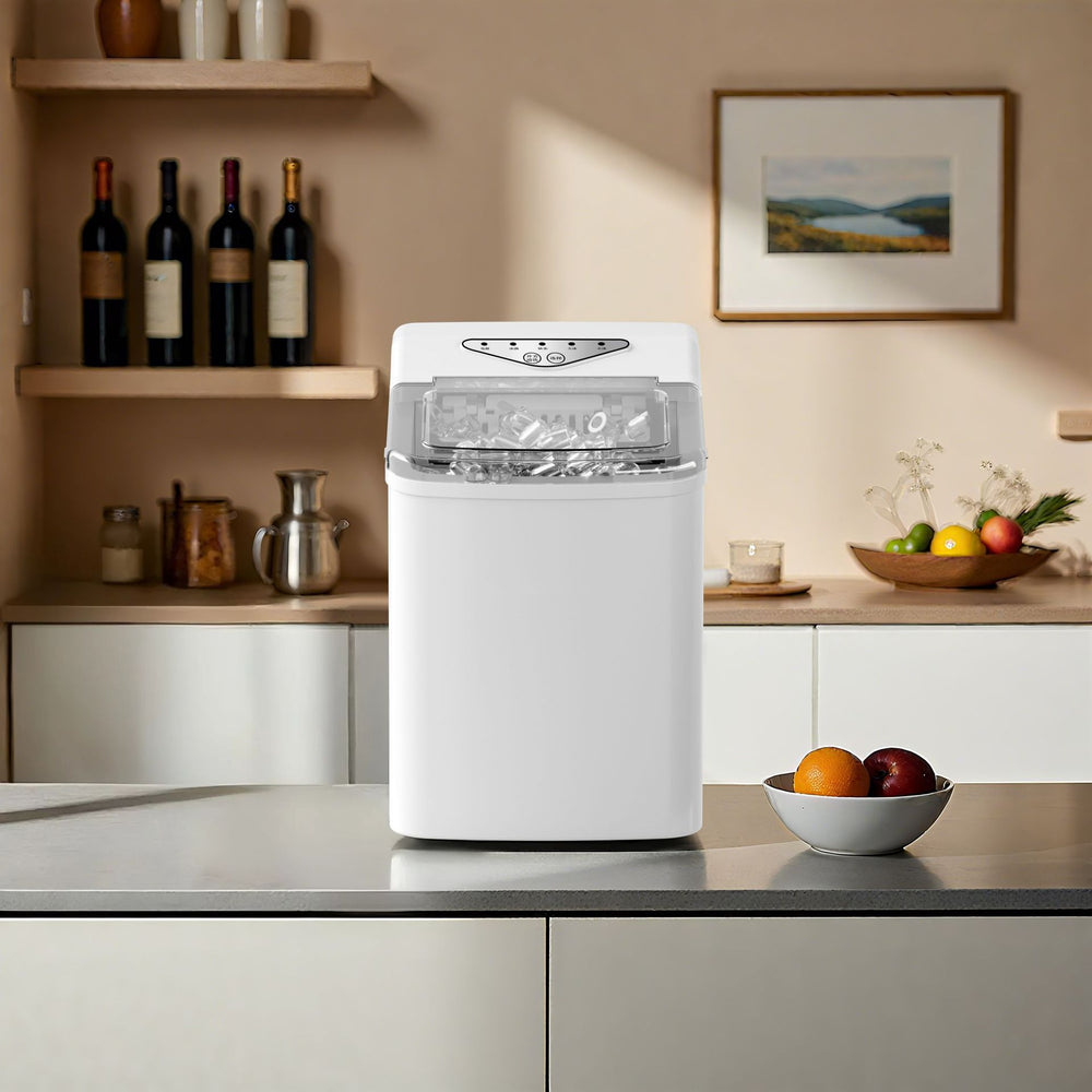 Mini ice maker for home/dorm use, 1.5l capacity, 6-8 minute ice production, cross-border customization, fully automatic, new smart model