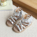 Girls' roman princess sandals - new summer collection for toddlers and big kids - soft sole beach shoes