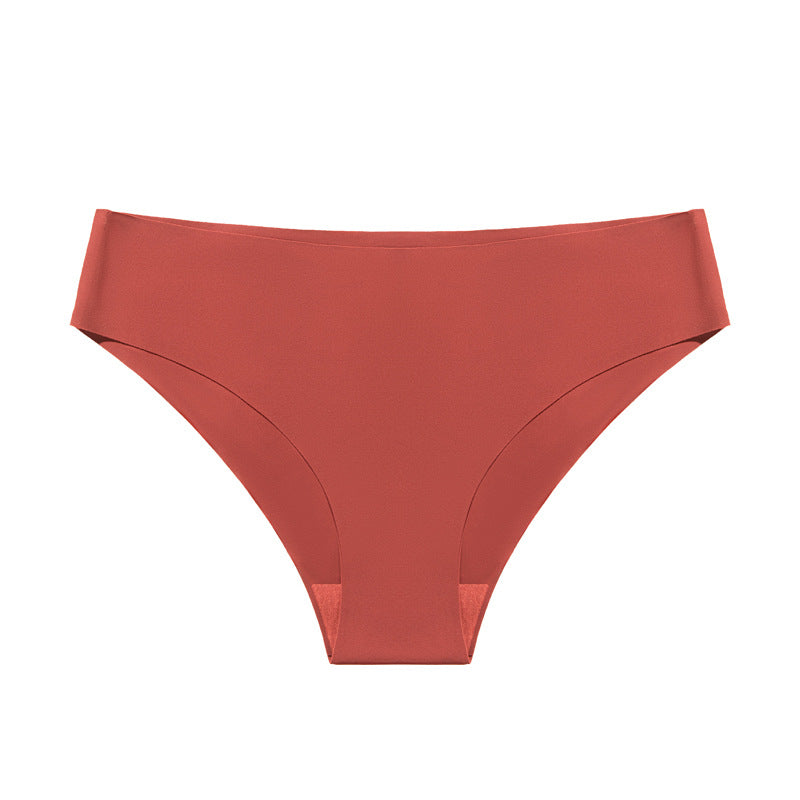 Multi-color european and american sexy seamless ice silk women's panties - breathable, invisible, minimalist low-rise underwear - ready stock wholesale