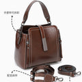 Fashion genuine leather women's bag crossbody bag women's 2025new arrivalretroeasiest for match shoulder bag classy sense work clothingsatchel bag