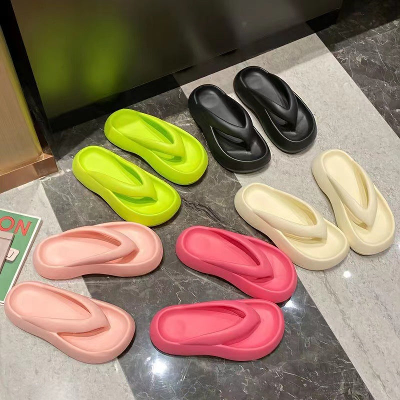 Eva flip-flops new arrival summer popular shit-feeling casualthick sole bath beach flip-flops women's outwear