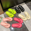 Eva flip-flops new arrival summer popular shit-feeling casualthick sole bath beach flip-flops women's outwear