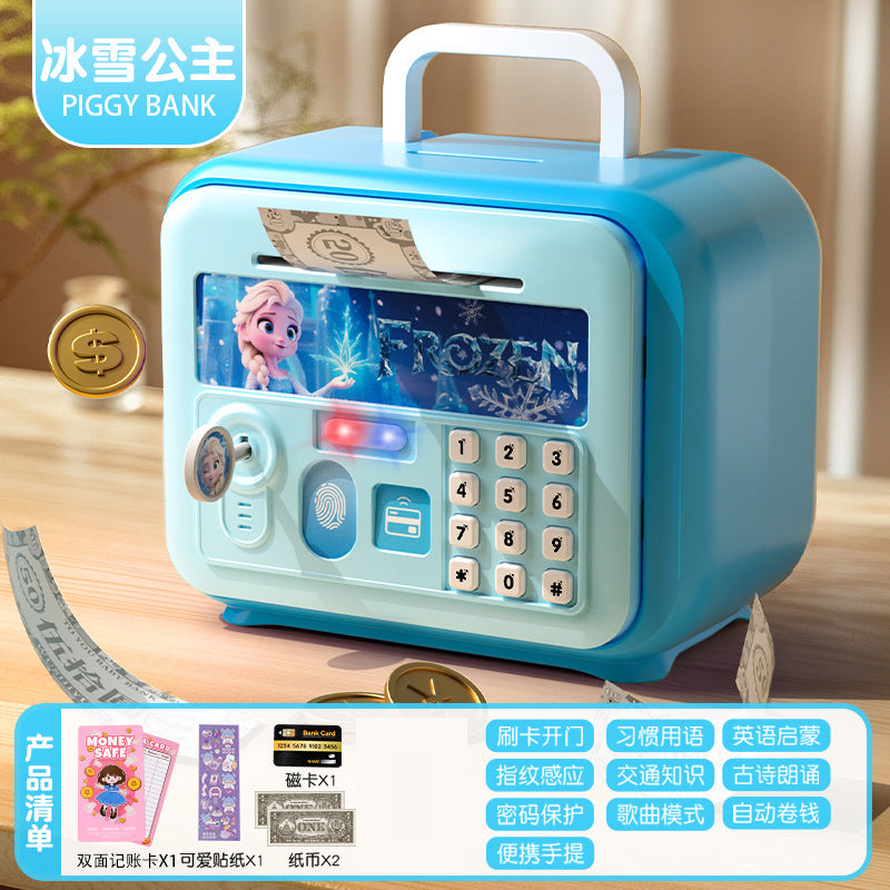 Nezha kids boys and girls piggy bank safe cabinet key password box savings coin storage storage