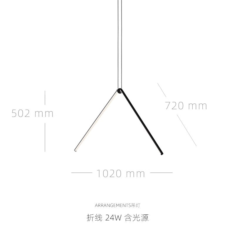 Italian arrangements modern minimalist geometric line restaurant pendant light creative magnetic combination dining table lamp