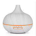 Wood grain aroma diffuser for home, bedroom, and hotel - ultrasonic essential oil mist humidifier with quiet operation, large capacity, and night light