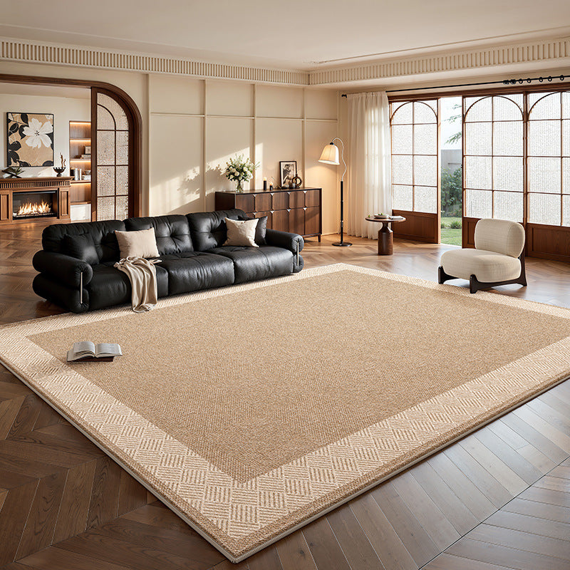 Vintage-inspired area rug for living room, new thickened retro irregular shaped bedroom sofa mat, waterproof, washable, and wipeable