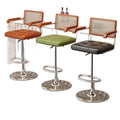 Medieval style bar chair high stool for homeadjustable rattan back chair bar front desk cashier rotate bar stool