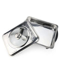 Customized cross-border stainless steel four-legged dining stove with cover restaurant food insulation heating buffet stove square hotel dining stove