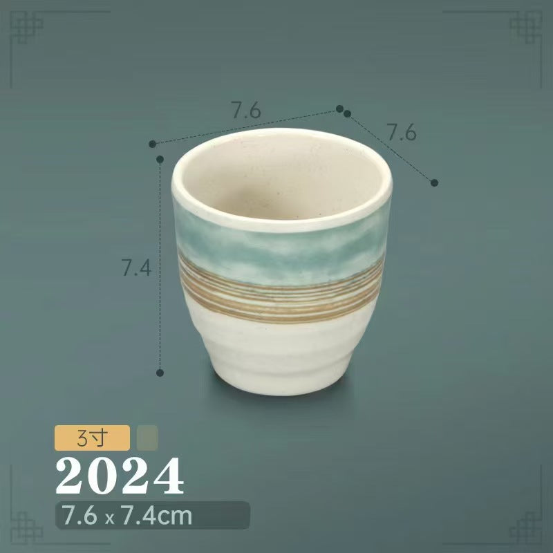 Melamine hot pot side dish plate beef plate imitation porcelain sushi plate korean style barbecue dish plate palace style hotel bowl and dish suit
