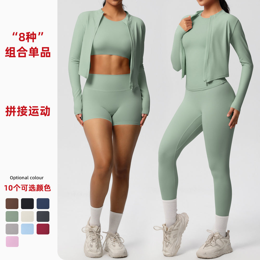 new arrival: women's cloud-soft, quick-dry, brushed fleece yoga set - perfect for fitness, outdoor leisure, and running