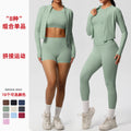 new arrival: women's cloud-soft, quick-dry, brushed fleece yoga set - perfect for fitness, outdoor leisure, and running