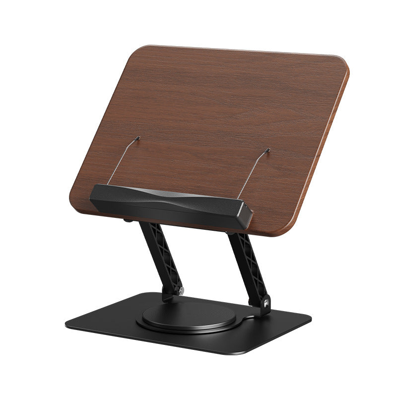 Rotating wood grain reading stand - book holder, kids' bookshelf, multifunctional adjustable laptop stand - wholesale