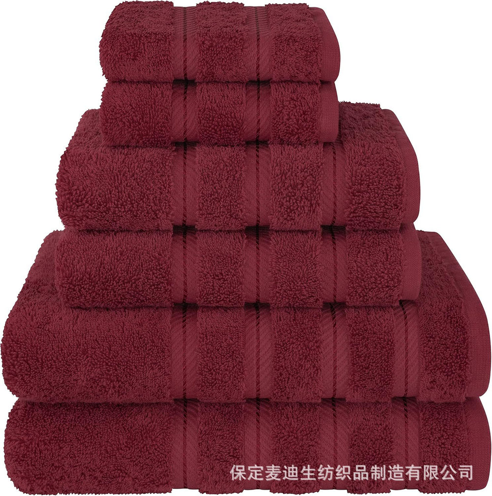 6pcs purple towel set 1 bath towels 1 hand towels 1 towel suit