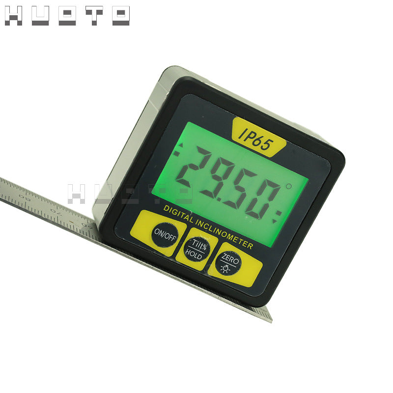 HUOTO Digital Display Inclination Box IP65 Digital Display Inclination Meter Angle Meter Multifunctional Level Meter Angle Ruler Slope Meter
