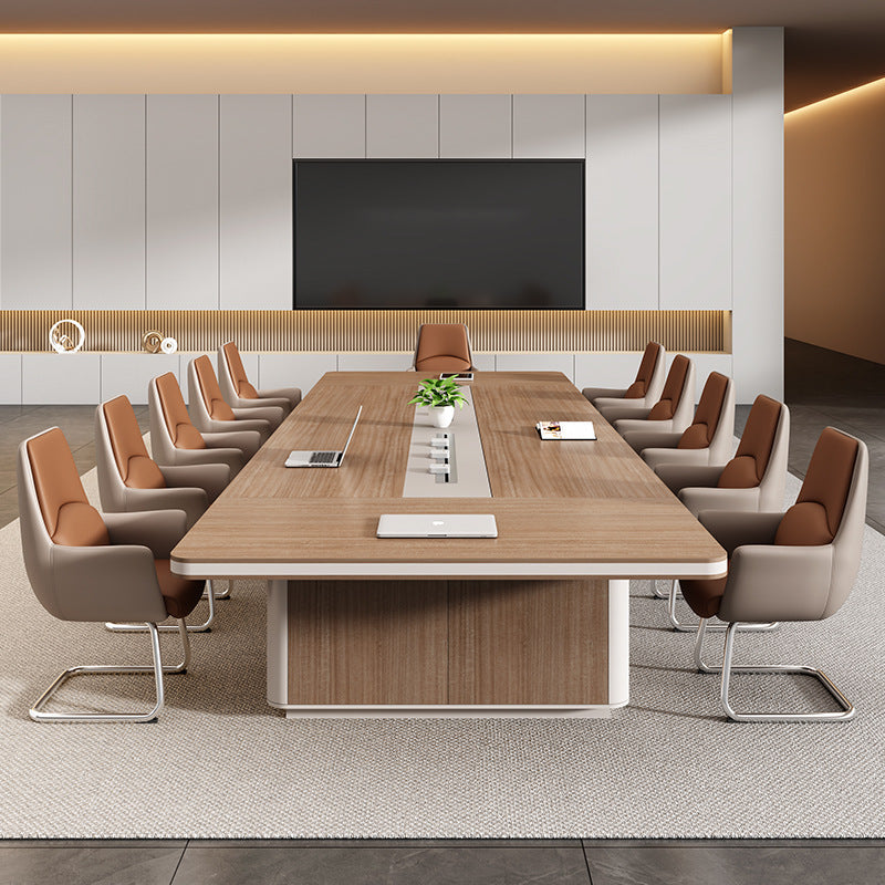 Saint li office conference table - long table, light luxury, high-end, large size, thickened conference table and chair set for meeting reception and business negotiations
