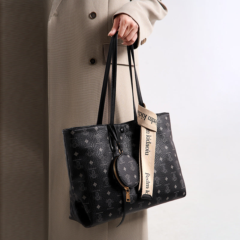 Work clothing large capacity tote bag women's bag 2025 fall and winterfashion shoulder crossbody bag easiest for match large capacity tote bag
