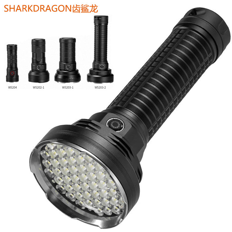 Cross-border new explosive laser cannon strong light flashlight Type-C charging high power high capacity LED flashlight