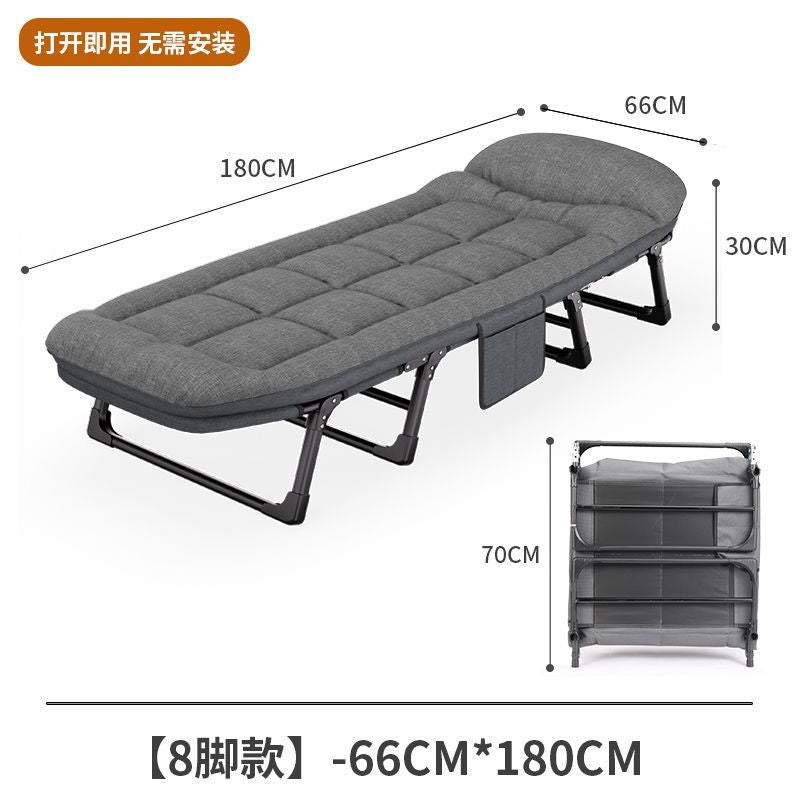 Folding bed office single lunch break handy gadget recliner for home simple bed outdoor portable hospital escort camp bed