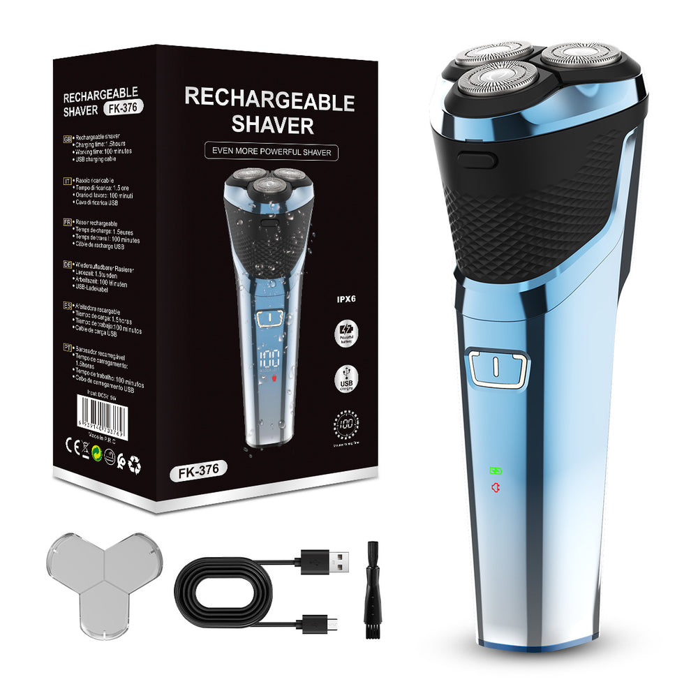 electric shaver floating veneer 3-blade full body washable typec fast charging beard razor shaving razor wholesale
