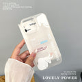Premium white leather case for apple 17 pro max - transparent white, european & american style iphone 16 protective cover