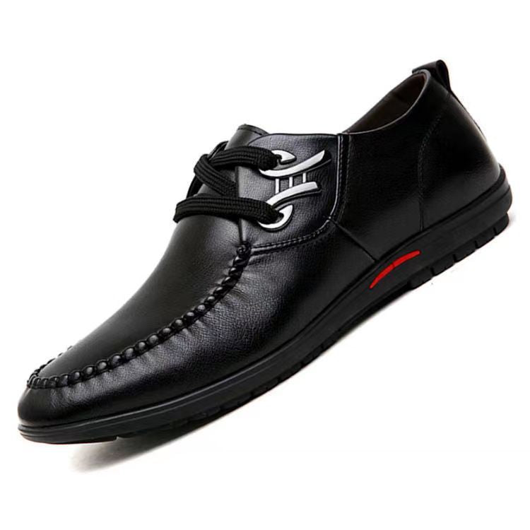 2024 new versatile men's leather shoes - soft sole business casual loafers - perfect for work, security, and dad shoes - wholesale available