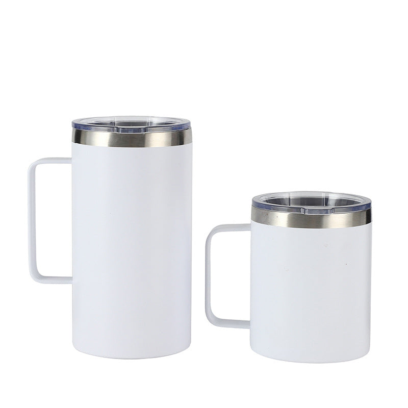 export insulated tumbler, 12/14oz double-walled stainless steel coffee mug with handle, business gift office mug