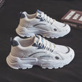 Men's shoes 2025 new winter breathable mesh casual sports shoes men's running height increasing white dad sneakers trendy shoes