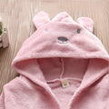 Girls' autumn/winter clothing: cute fleece-lined outerwear for baby girls, princess bathrobes for infants aged 0-3 years