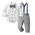 Top and top spring autumk-style boyssuitlong sleevesplaidshirtoverallsnew arrivalwholesale