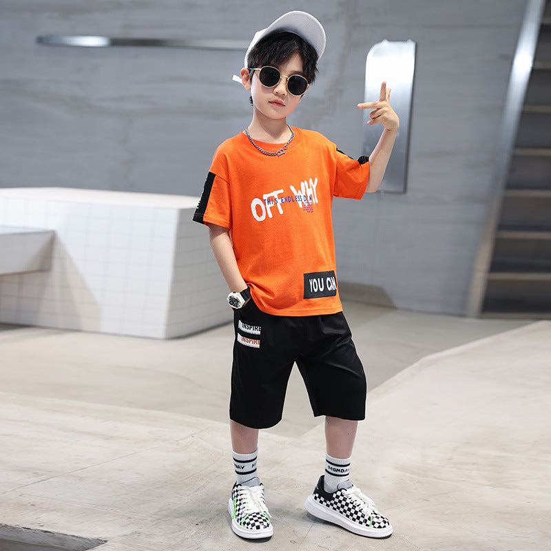 Boys' summer outfit set:  new summer collection - lightweight, sporty, cool & trendy styles for mid-to-large boys
