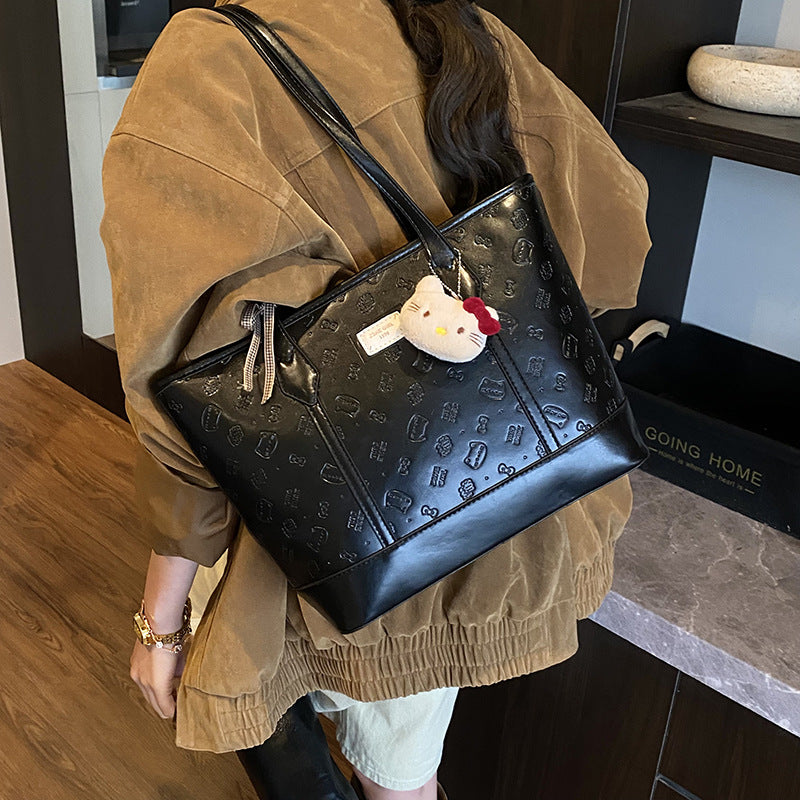 High-end retro bag for women, new autumn collection, versatile basket bag, fashionable and textured shoulder bag, large capacity tote bag