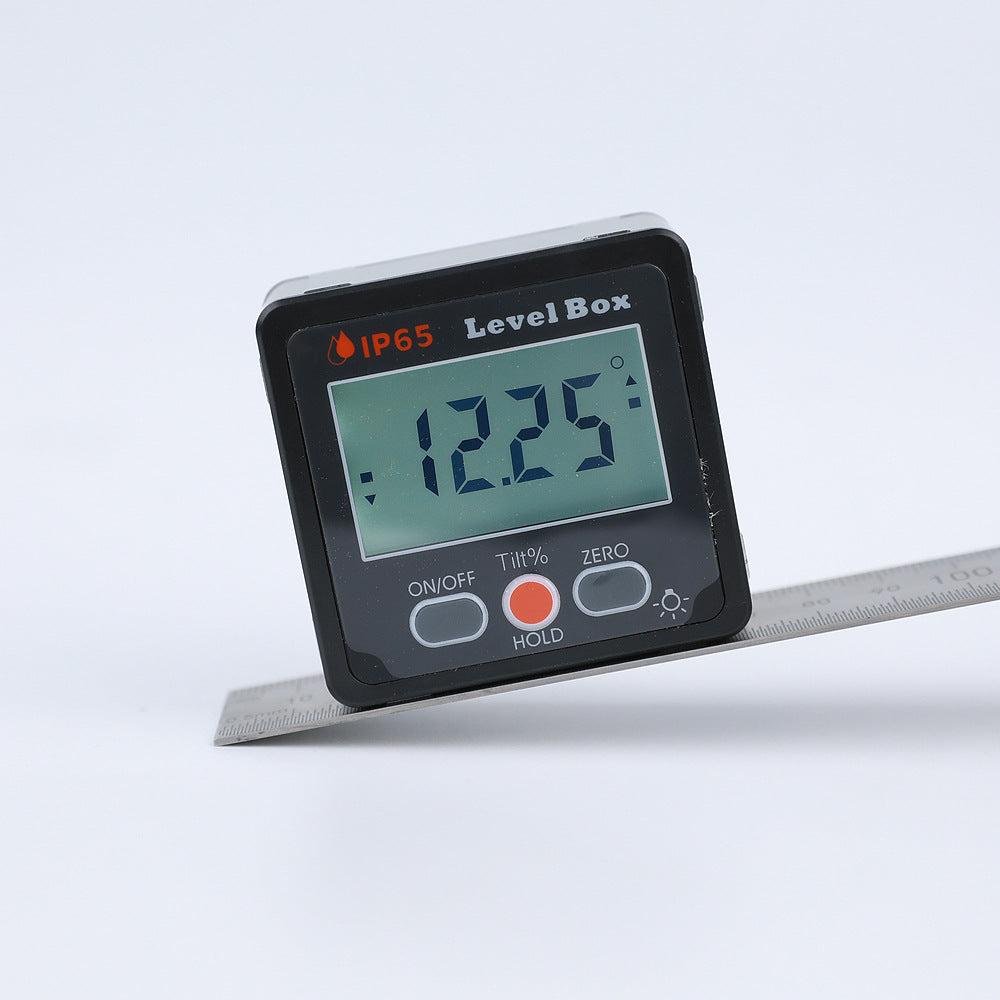 New IP65 digital display inclinometer, inclinometer, angle measuring instrument, strong dipping angle box, new product wholesale