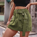 Fashion cross-border foreign trade  independent station women's clothing  new elastic waist design denim overalls culottes