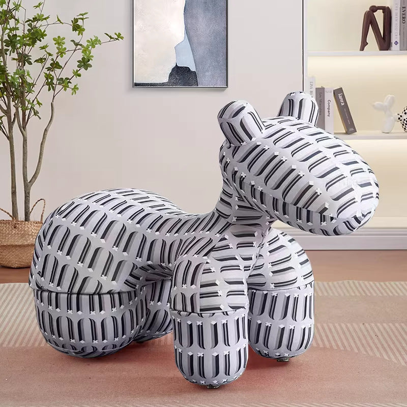 Creative pony chair - adorable kids' animal ride-on sofa stool - cartoon chair plush toy - home decor accent