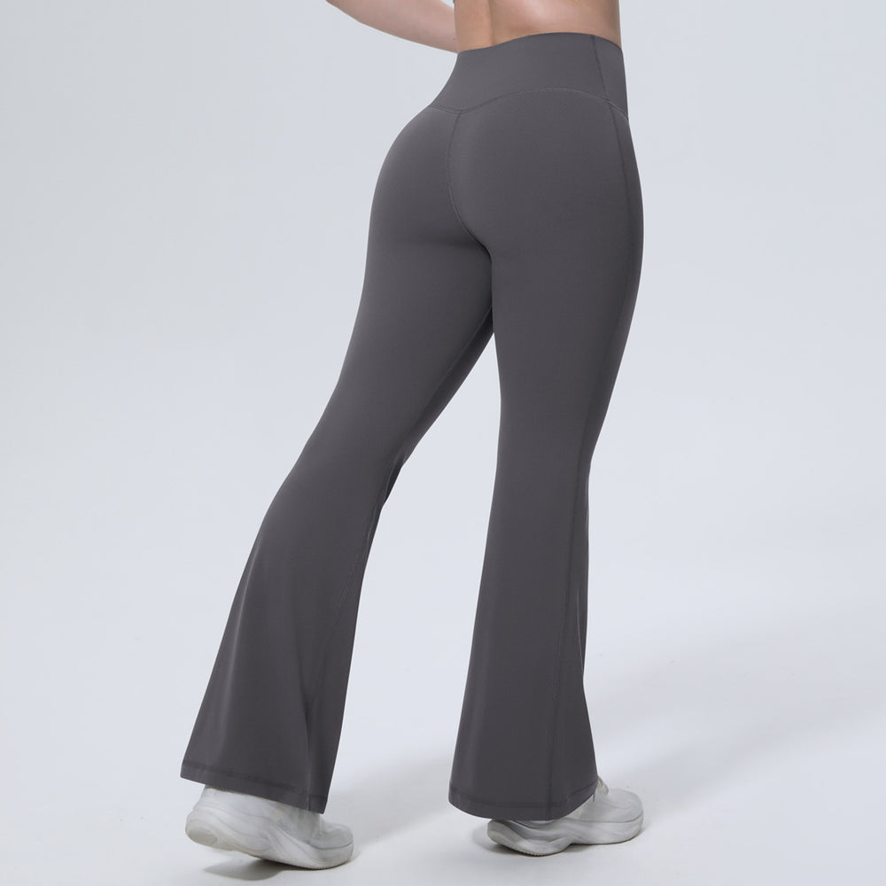 New barely-there high-waisted yoga pants: tummy control, butt lift, wide leg flare leggings for outdoor running, fitness, and sports - women's yoga apparel