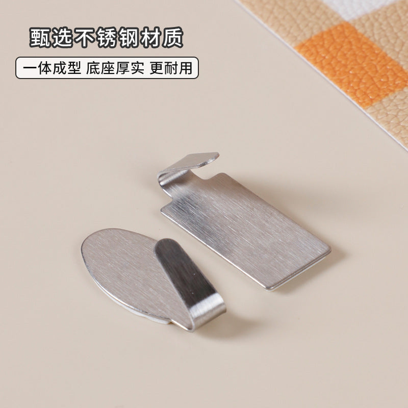 Heavy-duty adhesive hooks - no drilling required! perfect for kitchen, bathroom, walls, backpacks. damage-free, 304 stainless steel, high load-bearing capacity