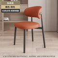 Iron dining chair for home modern casualplaid back chair scandinavian designer seat casual horn makeup chair