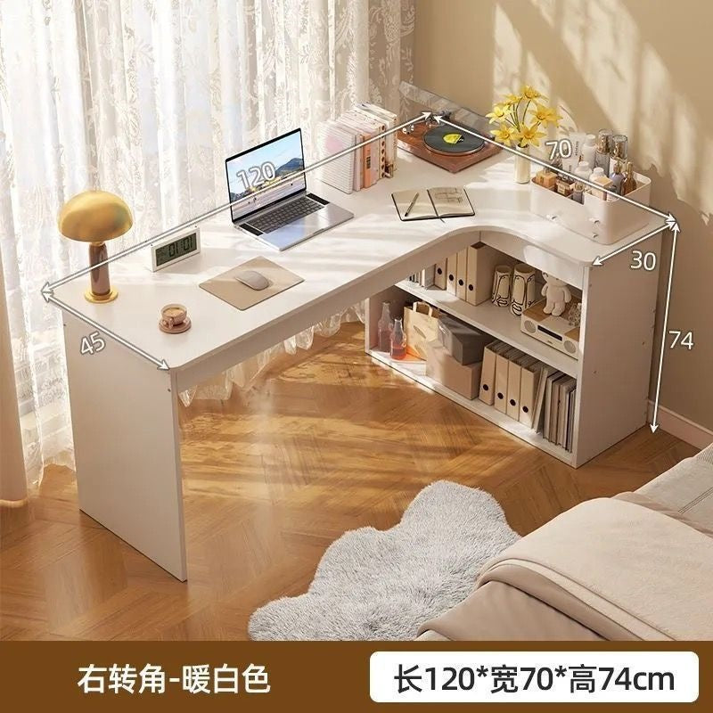 Corner computer desk home study table bedroom vanity bookshelf all-in-one office desk corner desk