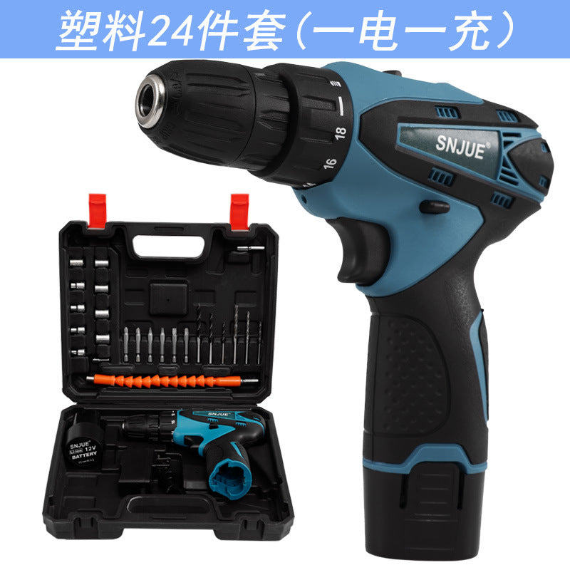 12V lithium battery drill electric screwdriver electric wrench charging hand electric drill brush hand electric drill electric screwdriver pistol drill