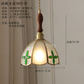 Vintage brass hand-soldered lamp, american style bedside aisle restaurant cafe stained glass pendant light