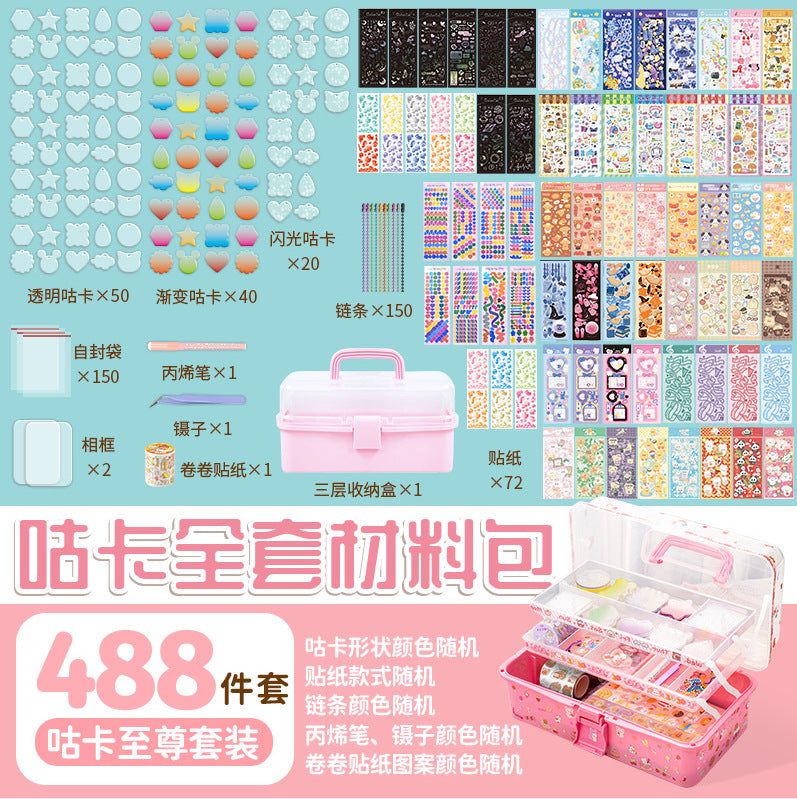 Diy guka stickers birthday gifts for girls playing house cartoon accessories toys storage kids educational stalls