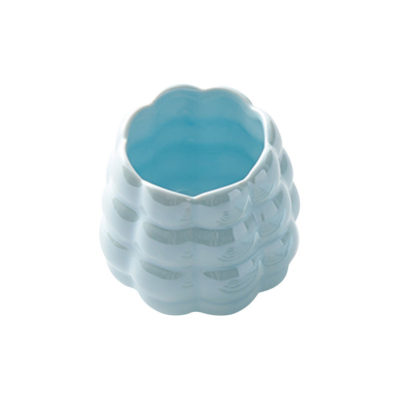 Influencer-approved creamy fruit fork set: electroplated, luxe storage jar, high-value coffee table decor, fruit picks