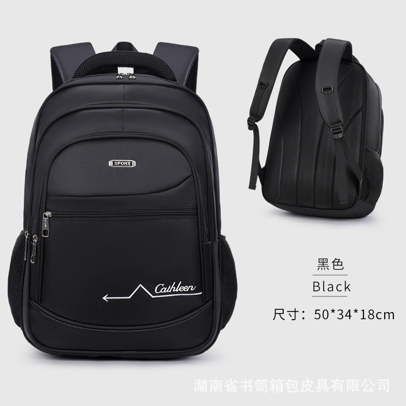 New business backpack men's multi-functional backpack simple large capacity computer bag schoolbag plus logo bag commuting
