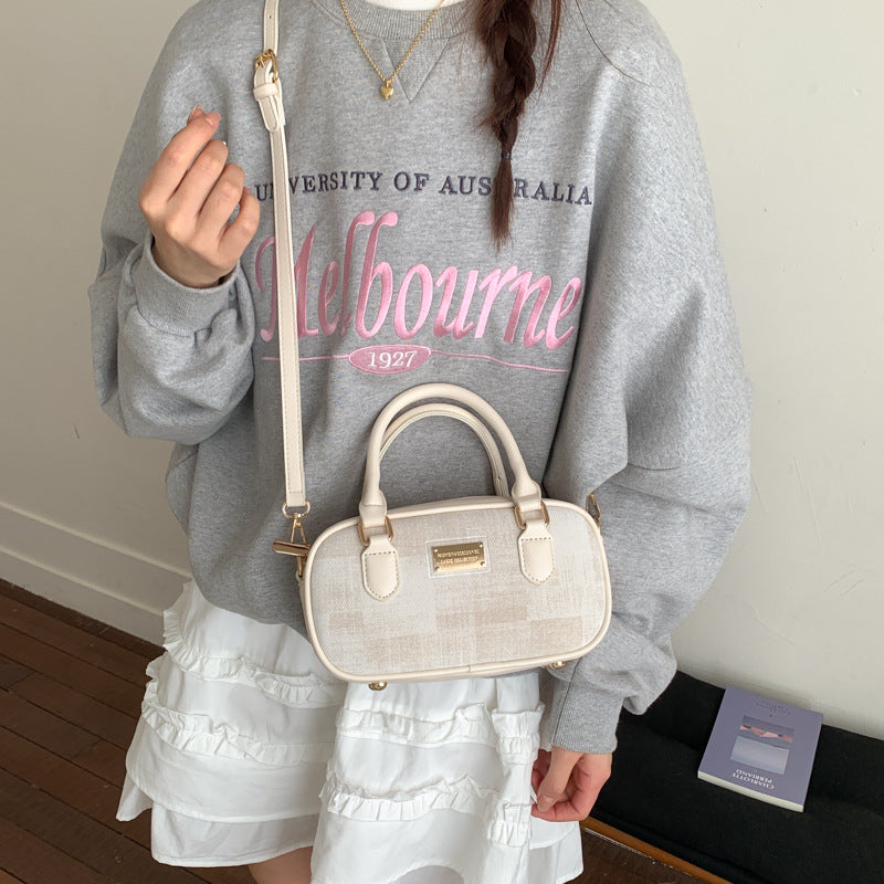 New korean style bowling bag for women - spring's hottest, high-value shoulder bag, handbag, trendy & versatile commuter crossbody bag
