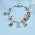 Wholesale christmas bracelets: european and american cross-border jewelry, trendy and unique "ins" style fashion, enamel-coated metallic christmas tree bracelets for women