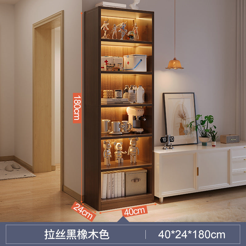 Shelves next to TV cabinets, household bookshelves, simple floor-to-ceiling storage, aisle cabinets, living room, multi-layer corner bookcases