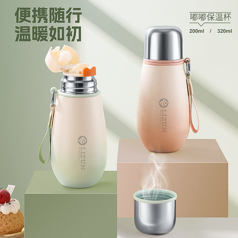 Mini pocket 316 stainless steel thermos - stylish and portable water bottle for students (unisex)