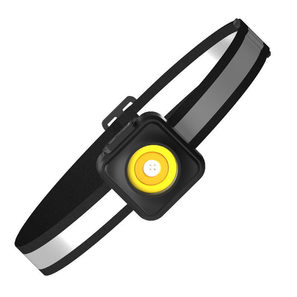 Cross-border new COB highlight night fishing light USB red light warning reflective headband portable charging large floodlight headlight